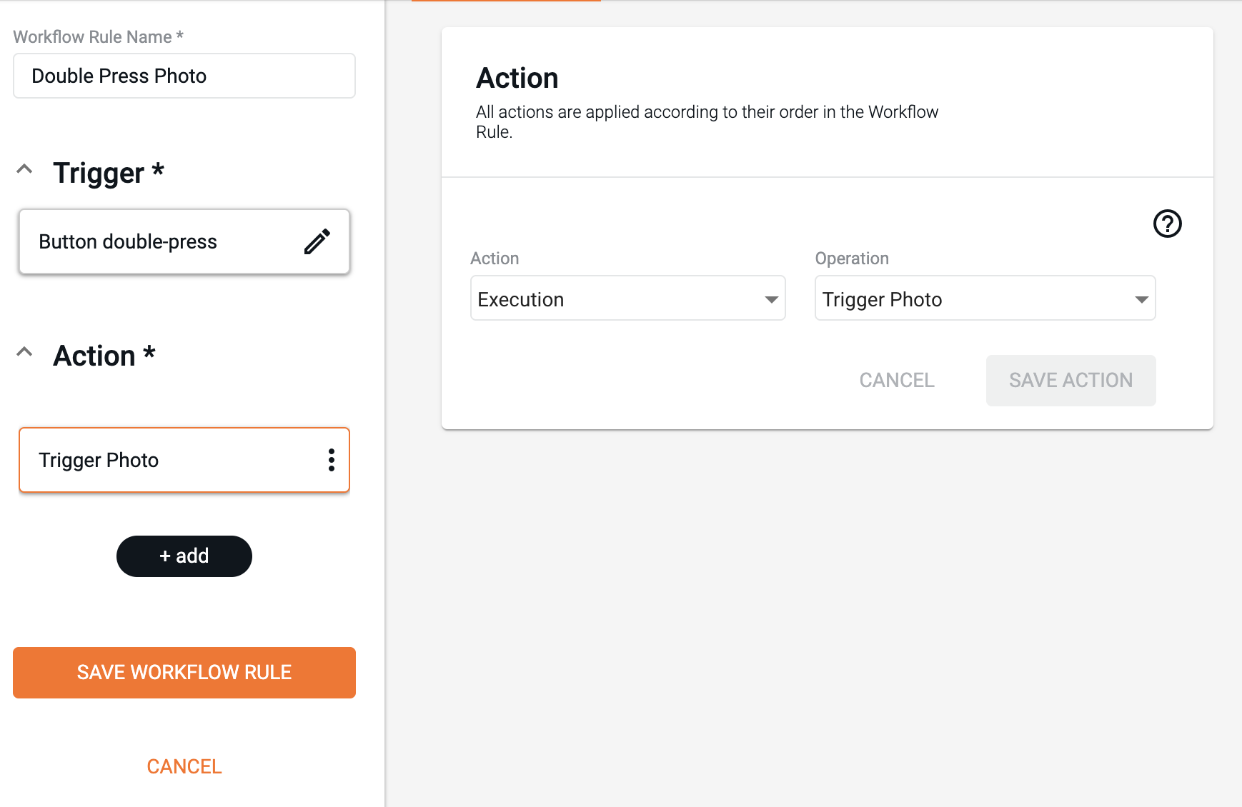 Photo Workflow Rule Screenshot